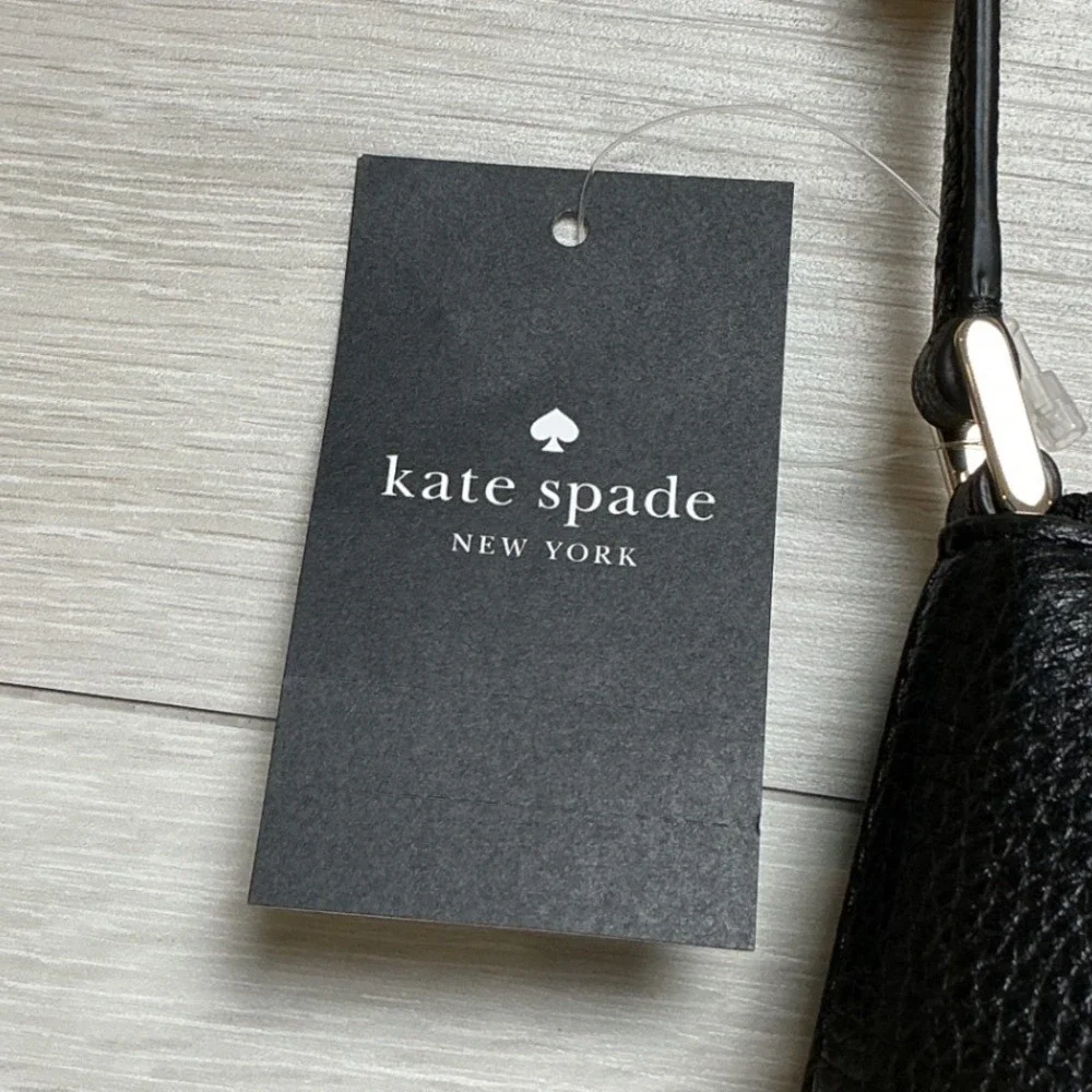 Kate Spade Leila Medium Crossbody Black‎ Pebbled Leather New With Tags